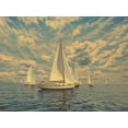 thumbnail image 2 of Adamov, Alexey 14x12 White Modern Wood Framed Museum Art Print Titled - Sails on the Sea, 2 of 4