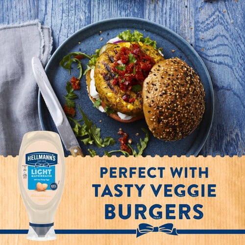 Hellmanns Light Squeezy Mayonnaise 580ml, British Import (Pack of 2)
