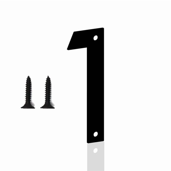 5" Stainless Steel Floating House Number Letters, Metal Modern House Numbers, Garden Door Mailbox Decor Number with Nail Kit, Coated Black
