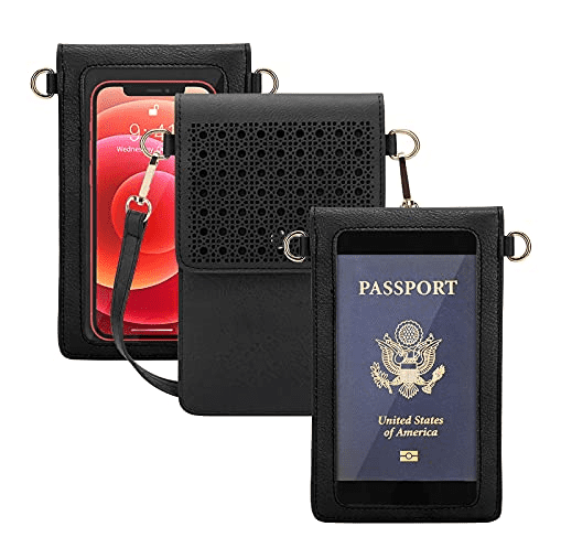 Women's Patent Leather Clutch Wallet - Card Holder & Phone Purse Organizer (Red) - View #11