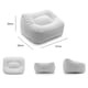 thumbnail image 4 of Almohada inflable para reposapiés de viaje, almohada flocada suave, cojín relajante para vuelos, pierna hacia arriba con bomba de aire para oficina (gris, 1 unidad), 4 of 5