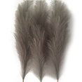 thumbnail image 2 of 33" Faux Pampas Grass Large Tall Fluffy Artificial Fake Flower Boho Decor for Vase Filler Farmhouse Home Wedding Decor, Faux Pompous Grass(Gray), 2 of 7