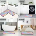 thumbnail image 4 of 2-Piece Kitchen Rugs Set Non-Slip Mats Carpet Floor for Kitchen, Bathroom (19.7"x27.6" & 19.7"x47.2") Pastel Rainbow Tie-dye, 4 of 7