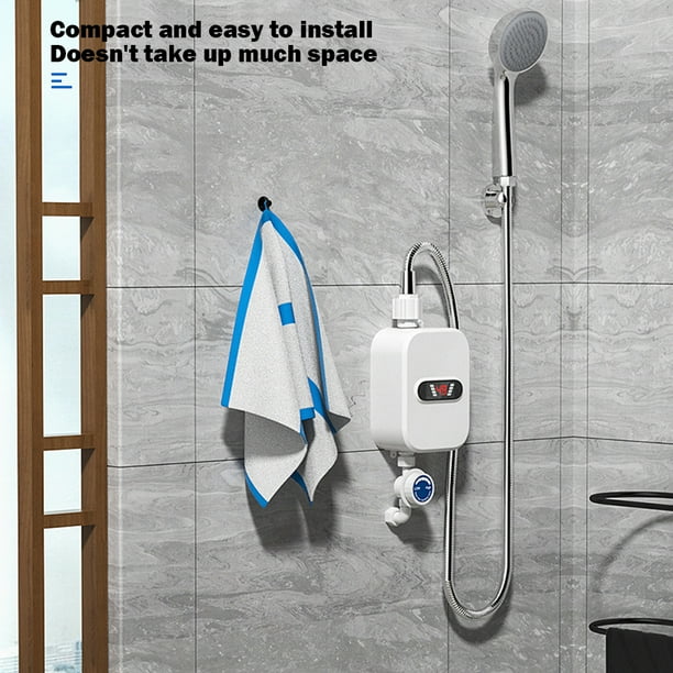 Mini pantalla de temperatura de calentamiento de agua eléctrica instantánea 3000W juego de ducha de calefacción