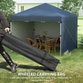 thumbnail image 2 of HighSound 10' x 10' Pop Up Canopy Tent with 3 Sidewalls, Leg Weight Bags and Carry Bag, Height Adjustable, Instant Party Tent Event Shelter Gazebo for Garden, Patio, Navy Blue, 2 of 6