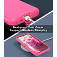 thumbnail image 4 of Petocase for Samsung Galaxy A55 5G Case,Shockproof Dust/Drop Proof 3-Layer Full Body Protection [Without Screen Protector] Rugged Heavy Duty Durable Case,Rose Red, 4 of 7