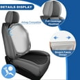 thumbnail image 2 of AQBDDBQ Seat Covers Full Set Fit for Buick LaCrosse 2008-2019 Faux Leather Waterproof Comfort Car Seat Covers Lumbar Support Compatible Airbag(Grey,2 Row 5 Seat), 2 of 10