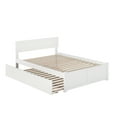 thumbnail image 6 of Orlando Full Platform Bed with Flat Panel Foot Board and Full Size Urban Trundle Bed in White, 6 of 8