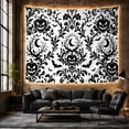 thumbnail image 6 of Damask Stark Black With Art Scene, Spooky Gothic for Gothic Decor Fans, Dark Art Decor Statement Accent, Halloween Gift, Tapestry Wall Hanging for Bedroom and Dorm, 6 of 7