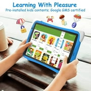 TABURETO Kids Tablet, Android 12, 4GB+64GB, Dual Camera, Preinstalled Kid Apps, Parent Control, Educational Stand