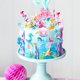 thumbnail image 5 of DPKOW Decoraciones de toppers para pastel de cumpleaños de sirena, 23 piezas, 5 of 7