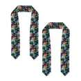 thumbnail image 2 of Xecao Colorful Flowers Print Graduation Shawl Stole Honor Stole Adult 72" Academic Commencements, 2 of 7