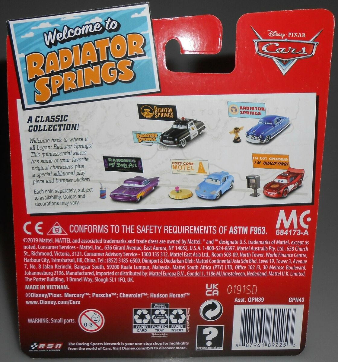 Pixar Disney Cars 1:55 Scale Blowing Bubbles Mater Welcome to Radiator Springs