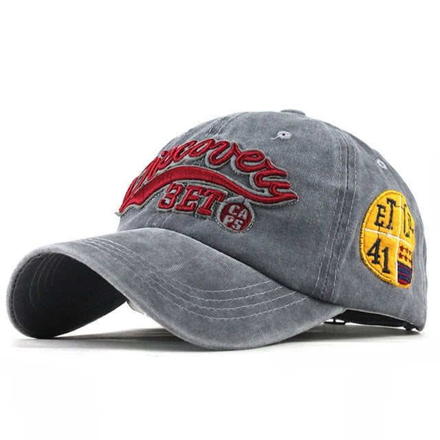 Womens Mans Cotton High Quality Embroidered Unisex Baseball Caps Adjustable Baseball Caps hats for men Gray