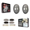 thumbnail image 1 of Transit Auto Rear Coated Disc Brake Rotors and Ceramic Pads Kit for Car 2014-2022 Jeep Cherokee with Dual Piston Front Caliper KGT-101425, 1 of 11