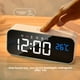 thumbnail image 4 of Billuyoard Reloj despertador electrónico Digital LED temperatura Control de voz de inteligente recargable Snooze relojes de oficina en casa Electrodomésticos Negro Billuyoard HA083552-02B, 4 of 6