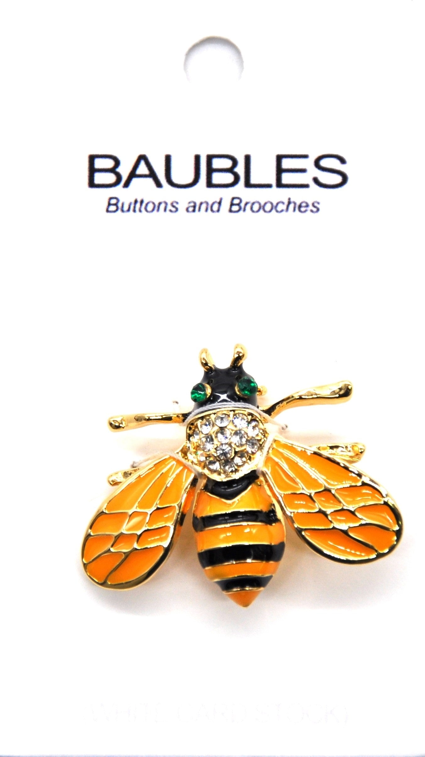 Belagio Rhinestone Metal Locking Bumble Bee Brooch, Yellow- Sewing Fasteners