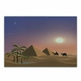 thumbnail image 1 of Oasis Cutting Board, Cartoon Style Illustration of a Desert Scene with a Caravan of Camels, Decorative Tempered Glass Cutting and Serving Board, in 3 Sizes, by Ambesonne, 1 of 2