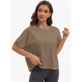 thumbnail image 2 of Womens T-Shirts Loose Fit Crewneck Short Sleeve Summer Casual Blouse Tee Tops, 2 of 4