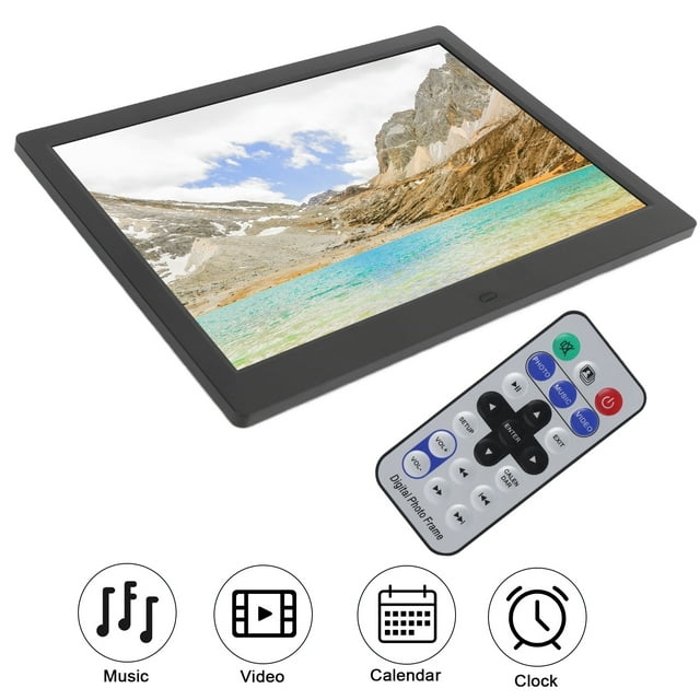 Marco De Fotos Electrónico, Modos De Control Duales Multifuncionales Marco De Fotos Digital Con Pantalla LED De 13 Pulgadas Para Decoración De La Casa Para Familias Y Amigos