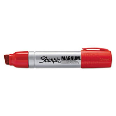 - Sanford Ink Company 44002 Magnum Oversized Permanent Marker, Chisel Tip, Red