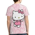 thumbnail image 2 of Hello Kitty T Shirts For Girls Boys, 3d Print Cartoon Graphics T Shirt, Youth Crewneck T-Shirt, Unisex Short Sleeve Top Tees Age 4-16 Years, 2 of 7
