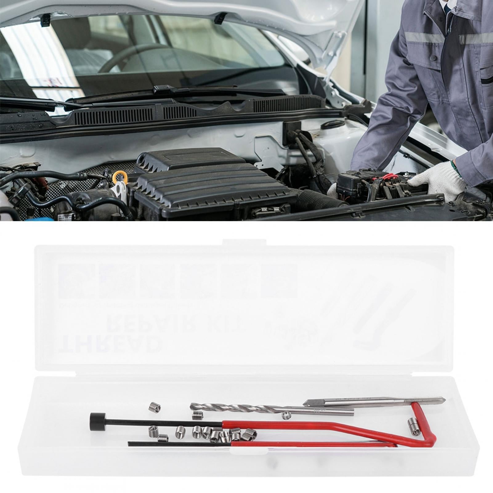 Kit Réparation Filetage M3 25 Pièces - Inserts Filetés Avec Outils - Boîte Plastique