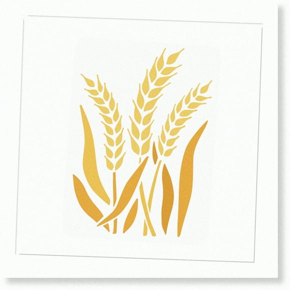Eco-Friendly Wheat Stalk Plastic Painting Stencils - Reusable Wheat Pattern for Wood, Floor, Wall, and Tile - 11.7x8.3 inch