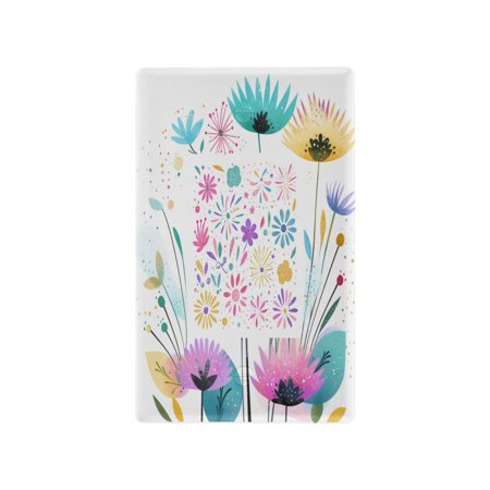 IAUYY Retardant PC Material Unused Outlet Cover Switch Plate Covers Easy DIY Installation with Screws Light Switch Cover Plate Hand-drawn Colorful Fireworks Flowers