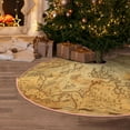 thumbnail image 5 of Sikiie Old Vintage Map Of Sea Nativity Christmas Tree Skirt, Jesus Christian Winter Holiday Tree Mat Decoration(30-48IN)30", 5 of 6