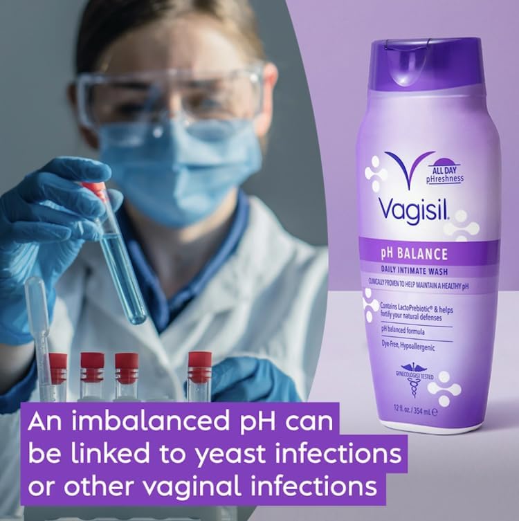 Vagisil PH Balance Daily Intimate Vaginal Feminine Wash, 12 oz, 3 Pack - image 3 of 8