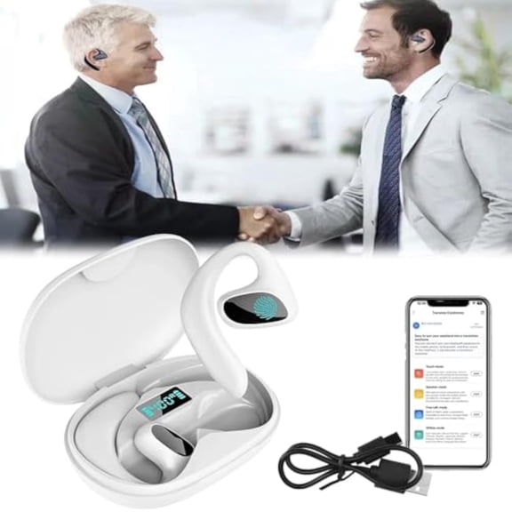 Roostick Translator, Roostick Language Translator - 4 Modes and Scenarios,0.5s Instant/Offline Translation,Break Language Barrier,Roostick Ailymur V2 Translator Earbuds,Supports 144 Languages (White)
