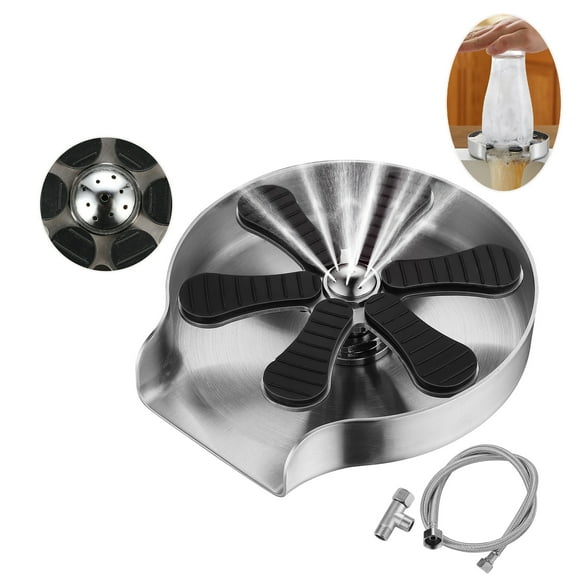 ZDSSY Glass Rinser Rotary for Kitchen Sink Bottle Cups Washer Cup Baby Automatic Bottles Cleaner