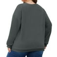 thumbnail image 5 of Dwellite Sweatshirt for Women,Plus Size Crewneck Sweatshirts Oversized Pullover Tops Fall Winter Clothes 2026 with Pocket Dark Gray XL, 5 of 6