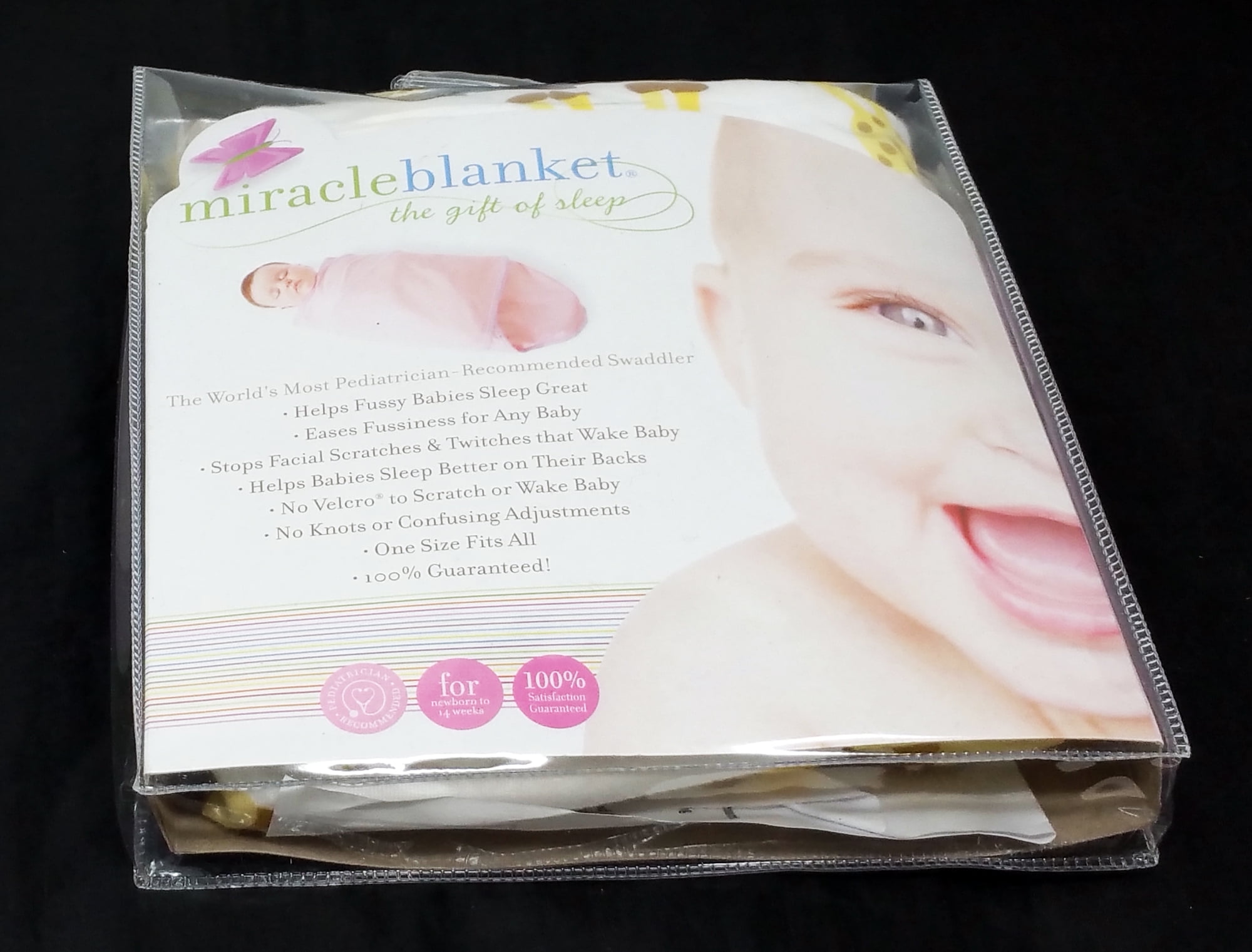 Miracle Blanket 15540 Giraffes and Lions with Butter Trim Swaddle Yellow/Gold One Size