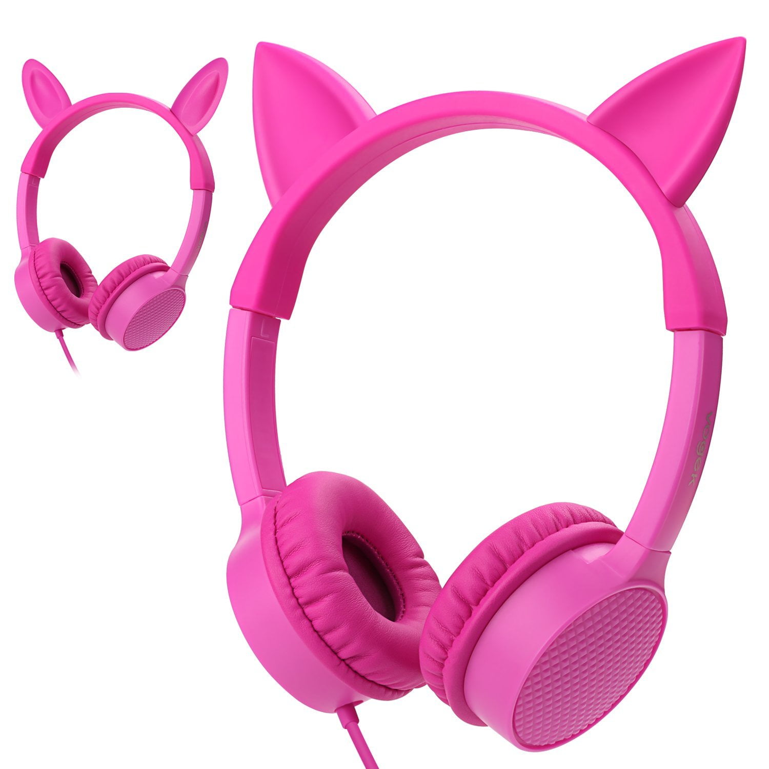 Kids Headphones, Vogek 2 in 1 Cat/Bunny Ear Wired OnEar Headphones