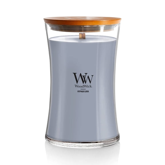 WoodWick Large Hourglass Scented Candle, Crackles as it Burns, Hypnoflora, 21.5 oz.