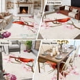 thumbnail image 6 of Cardinal Area&nbsp;Rug 5x7ft Red Bird Floral Non-Slip&nbsp;Washable Square&nbsp;Rugs Soft Felt Indoor Floor Mat for Bedroom Kitchen Living Room Bathroom, 6 of 9