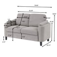 thumbnail image 6 of Pingliang Home 4 Piece Sofa Set,Sectional Sofa Couch with Storage Ottoman and Storage Pockets, L Shaped 3 Seater+Ottoman+Loveseat+Accent Chair,Living Room Furniture Set for Apartment Apt Living Room, 6 of 9