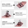 thumbnail image 3 of FUTUREORYY 1Set Golden Keyed Hasp Lock for Door Latch Lock with Key Outdoor Use, 3 of 6