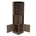 thumbnail image 4 of 71.73 In. High Corner Bar Cabinet With 8 And 2 Doors In Brown , Shelf For Home, 4 of 6
