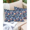 thumbnail image 6 of Navy Blue Coastal Throw Pillow Cover 24 x 36 Inch Decorative Pillow Cover Nautical Summer Beach Ocean Sea Lumbar Pillowcase Seasonal Rectangle Cushion Case for Couch Sofa Bed Living Room, 6 of 7