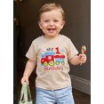 thumbnail image 6 of BemeyourBBs Kids Toddler Baby Girl Boy Birthday T-shirt Outfit My 1st 2nd 3rd Years Old Birthday Clothes Short Sleeve Embroidery Letters Train Summer Casual Pullover Tee Shirt Tops, 6 of 9