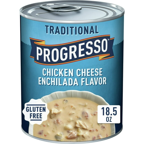 Progresso Traditional, Chicken Cheese Enchilada Flavor Canned Soup, Gluten Free, 18.5 oz. (Pack of 4)