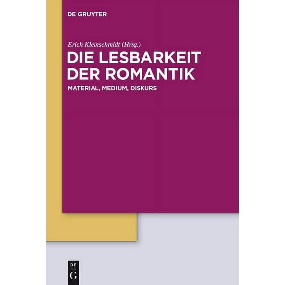 Die Lesbarkeit der Romantik, (Hardcover)