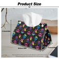 thumbnail image 7 of COEQINE Tissue Holder Dispenser Creative Napkin Tissue Box Holder PU Leather Stylish Rectangle Tissue Case Organizer Decorative Accessories for Halloween Home Decor, Skull Moon Star Colorful, 2 PCS, 7 of 7