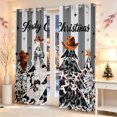 thumbnail image 2 of Erosebridal Western Cowboy Blackout Curtains, Christmas Tree Window Curtains Pack of 2 (38x45 Each), Gray White, 2 of 6