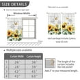 thumbnail image 5 of Farmhouse Sunflower Kitchen Curtains Country Yellow Floral Butterfly Bathroom Window Curtains Small Short Cafe Curtains for Window Rustic Flower Rod Pocket Drapes Treatment Tier Curtains (26x36 Inch), 5 of 6