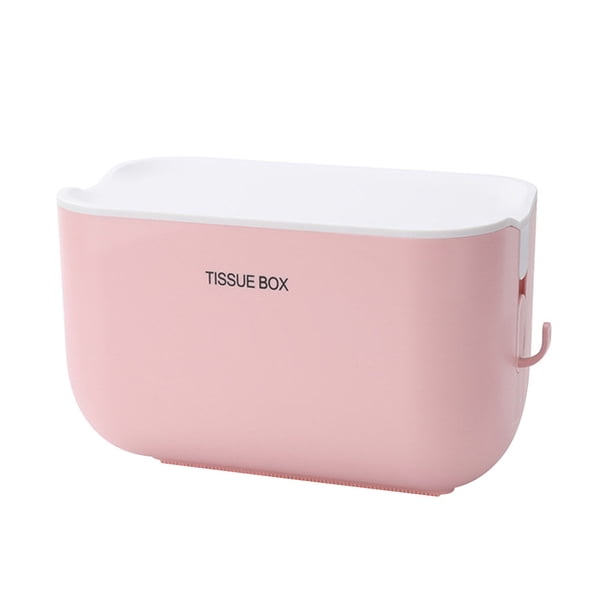 Caja de pañuelos a prueba de agua sin perforación Servilletero montado en la pared Herramienta de almacenamiento de papel para el baño en casa Scienceny HA7659-03B