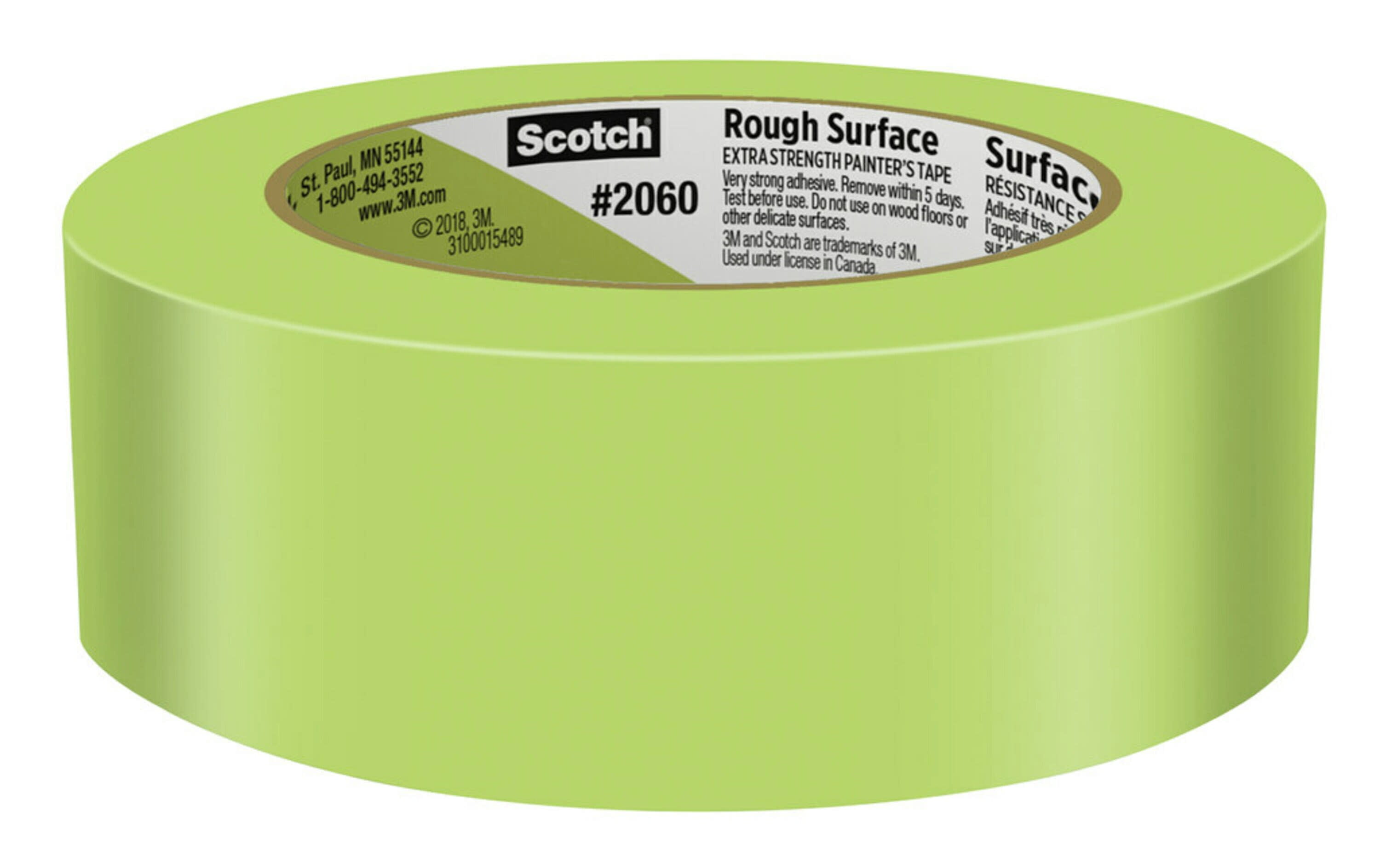 3M Scotch 2060-36CC Green Painter's Tape, 36 mm (1.41 in) Width x 55 m  Length